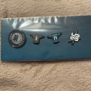 Exclusive 2025-26 San Jose Sharks Pin Set and 35 years ticket - Celebrini 71 pin
